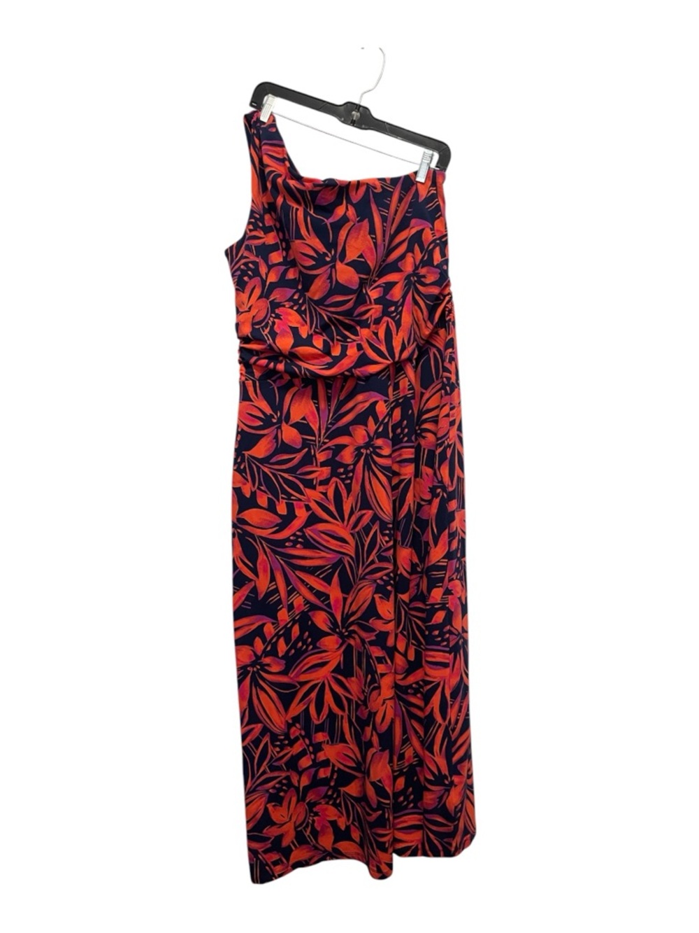 Lands' End Women's Size L One Shoulder Fit and Flatter Maxi Dress